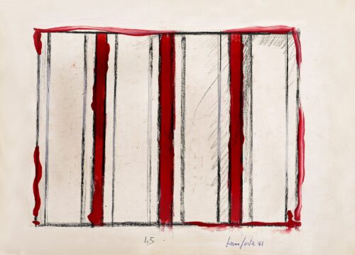 1961<br>tempera e pastelli su carta<br>cm 24x34