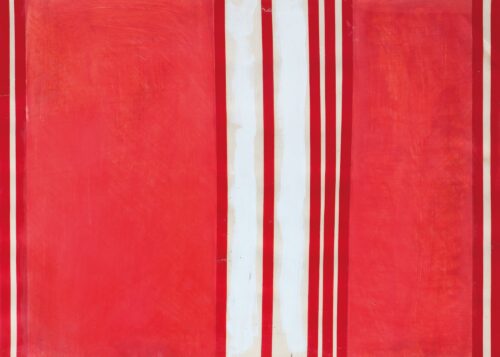 1961<br>15 N.6<br>nastro adesivo e tempera su carta<br>cm 50x70