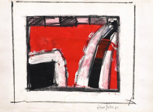 1961<br> tempera e pastelli su carta<br>cm 24x34
