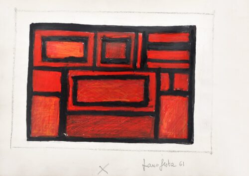 1961<br> tempera e pastelli su carta<br>cm 24x34