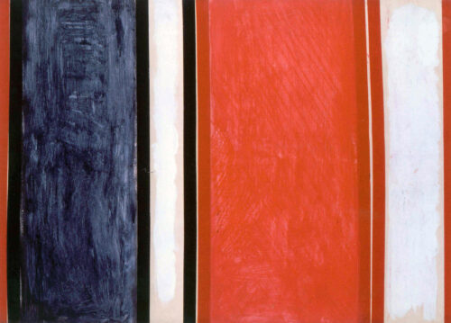 1961<br>nastro adesivo e tempera su carta<br>cm 50x70