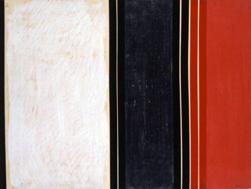 1961<br>nastro adesivo e tempera su carta<br>cm 50x70