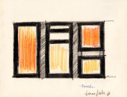 1961<br>Armadio<br>grafite e pastelli su carta<br>cm 22x28