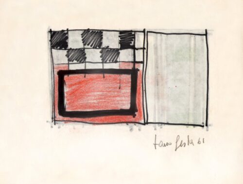 1961<br> pennarello e pastelli su carta<br>cm 22x28