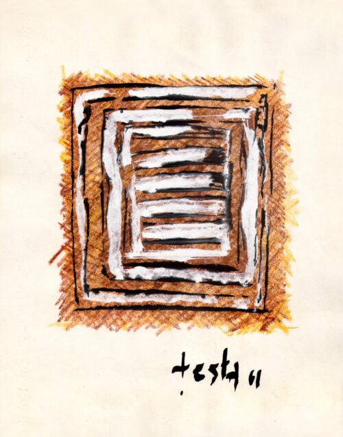 1961<br>tempera, pastelli, china su carta<br>cm 28x22