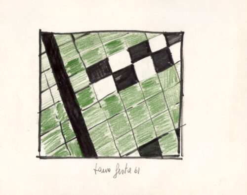 1961<br>pennarello e pastelli su carta<br>cm 22x28