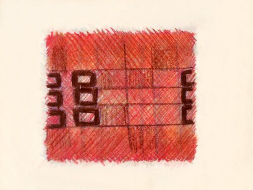 1961<br>penna e pastelli su carta<br>cm 22x28