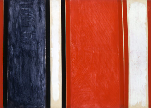 1961<br>nastro adesivo e tempera su carta<br>cm 50x70