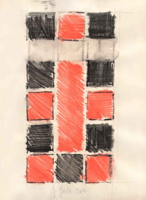 1962<br>grafite e pastelli acquarellati su carta<br>cm 33x23