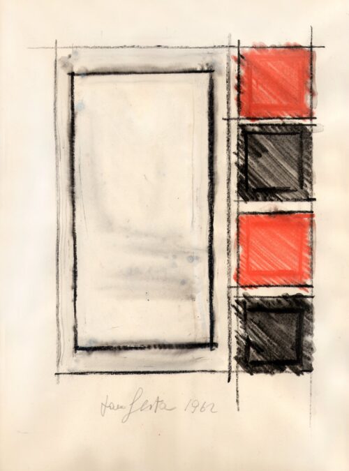 1962<br>grafite e pastelli acquarellati su carta<br>cm 33x23