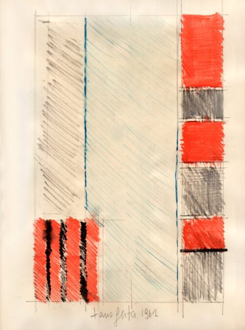 1962<br>grafite e pastelli acquarellati su carta<br>cm 33x23