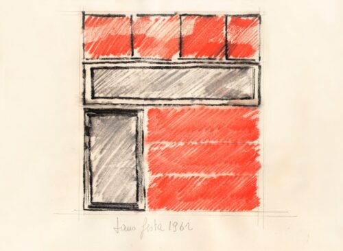 1962<br>grafite e pastelli acquarellati su carta<br>cm 23x33