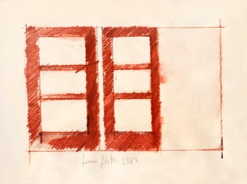 1962<br>grafite e pastelli acquarellati su carta<br>cm 23x33