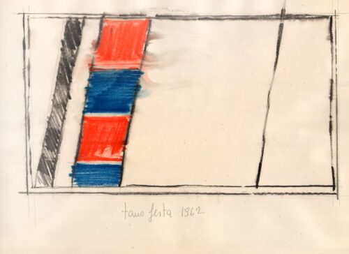 1962<br> grafite e pastelli acquarellati su carta<br>cm 23x33