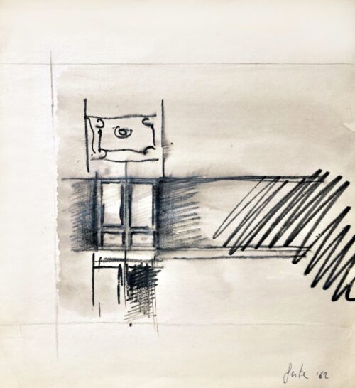 1962<br>grafite e pastelli acquarellati su carta<br>cm 27x24