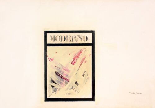 1962<br>Planche<br>grafite, pastelli, tempera su carta<br>cm 70x100