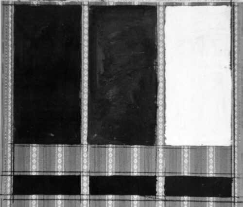 1962<br>Interno n.1<br>tempera e collage su carta<br>cm 50x70