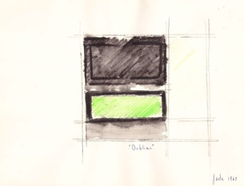 1962<br>grafite e pastelli acquarellati su carta<br>cm 20x27