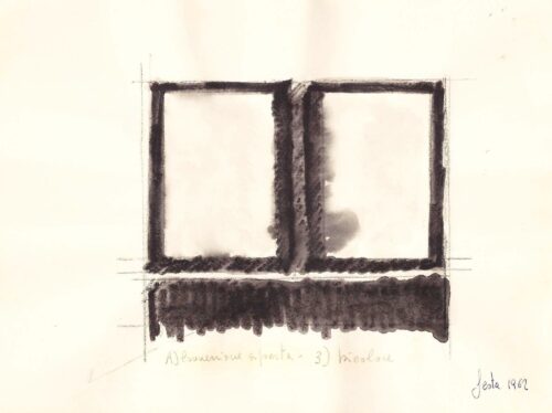 1962<br>grafite e pastelli acquarellati su carta<br>cm 20x27