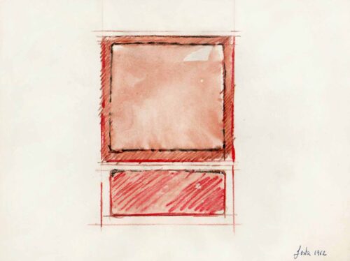 1962<br>grafite e pastelli acquarellati su carta<br>cm 20x27