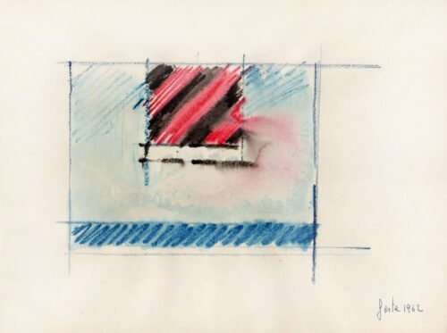 1962<br>grafite e pastelli acquarellati su carta<br>cm 20x27