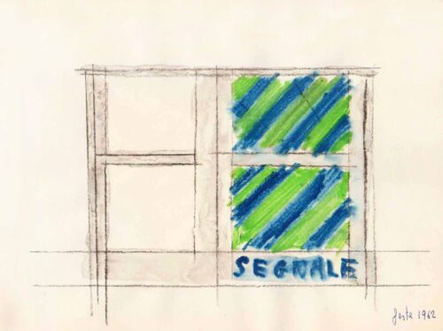 1962<br>grafite e pastelli acquarellati su carta<br>cm 20x27