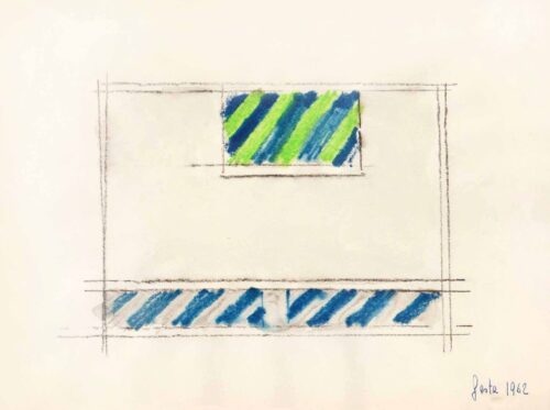 1962<br>grafite e pastelli acquarellati su carta<br>cm 20x27