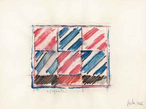 1962<br>grafite e pastelli acquarellati su carta<br>cm 20x27