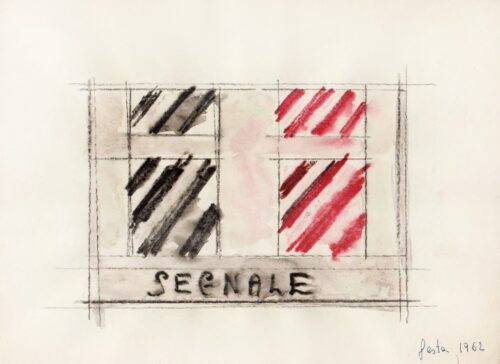 1962<br>grafite e pastelli acquarellati su carta<br>cm 20x27