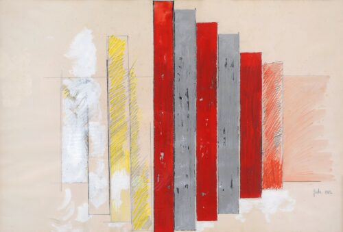 1962<br> tecnica mista su carta<br> cm 70x100