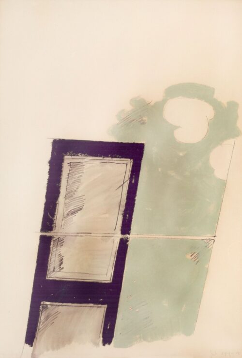 1963 5 giugno<br>grafite, tempera, smalto su carta<br>cm 100x70