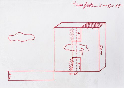 1967 3 maggio<br> pennarello su carta<br>cm 50x75