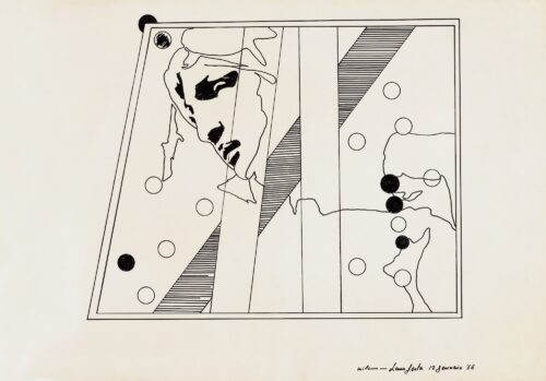 1968 12 gennaio<br> pennarello su carta<br>cm 70x100