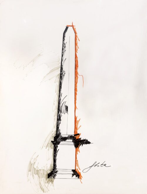 1970<br>pennarelli su carta<br> cm 100x70