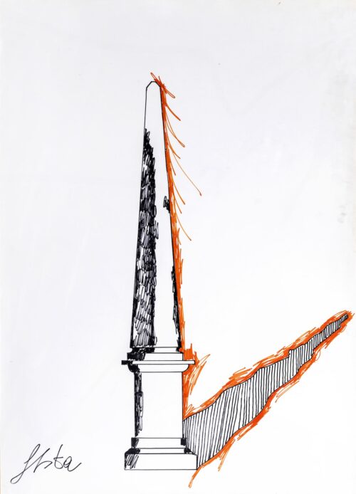 1970<br>pennarelli su carta<br> cm 100x70