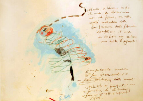 1973<br>tecnica mista su carta<br>cm 50x70