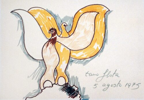 1975<br>5 agosto<br>pennarelli su carta<br>cm 20x30