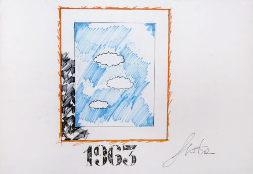 1975<br>1963<br>pennarelli su carta<br>cm 70x100