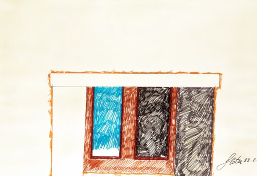 1976 23-2<br> pennarelli su carta<br>cm 70x100