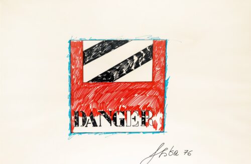 1976<br>Danger<br>pennarelli su carta<br>cm 70x100