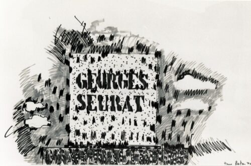 1976<br>Georges Seurat<br>pennarelli su carta<br>cm 70x100