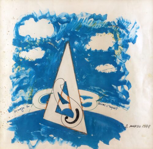 1978 2 marzo<br>Hommage to Veuve Cliquot<br> Litografia a colori<br>cm 50x60