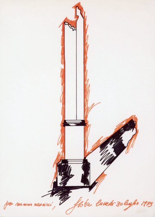 1979 lunedì 30 luglio<br>per Memmo Mancini<br>pennarelli su carta<br>cm 70x100