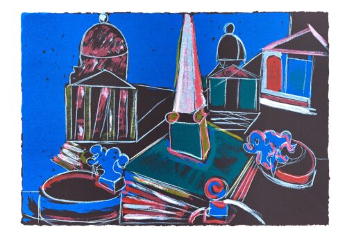 1980<br>Litografia a colori<br>Edizioni Graphis Arte, Livorno<br>cm 70x100