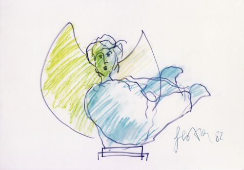 1982<br>pennarello e pastelli su carta<br>cm 50x70