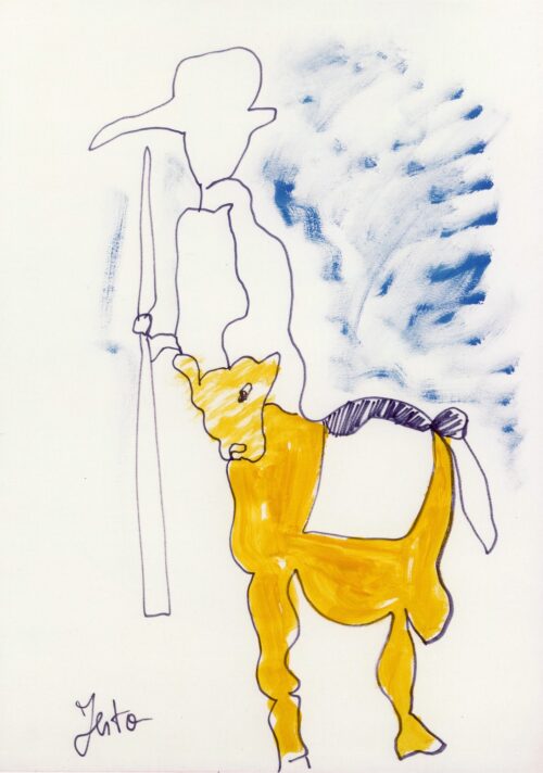 1985 (n.d.)<br>pennarello e tempera su carta<br>cm 70x50