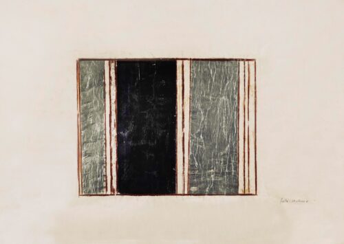 1961 29 ottobre<br> tecnica mista su carta<br> cm 70x100