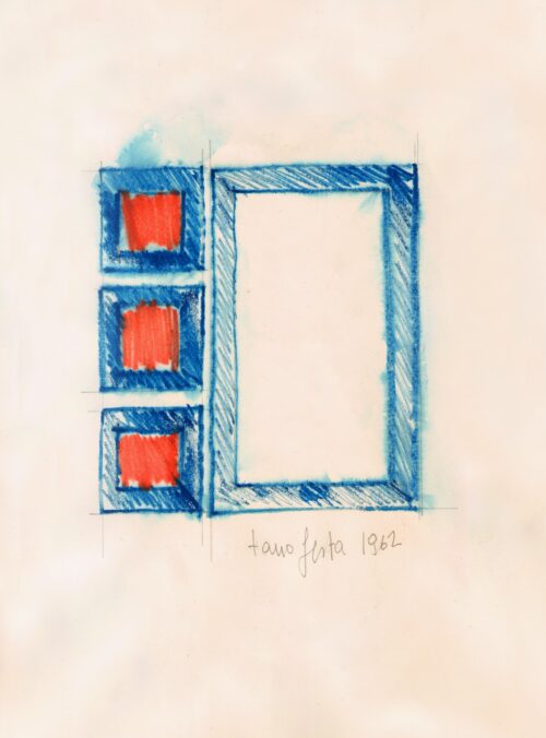 1962<br> grafite e pastelli acquarellati su carta<br>cm 33x23