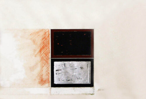 1962<br>grafite, smalto, pastelli acquarellati su carta<br>cm 70x100