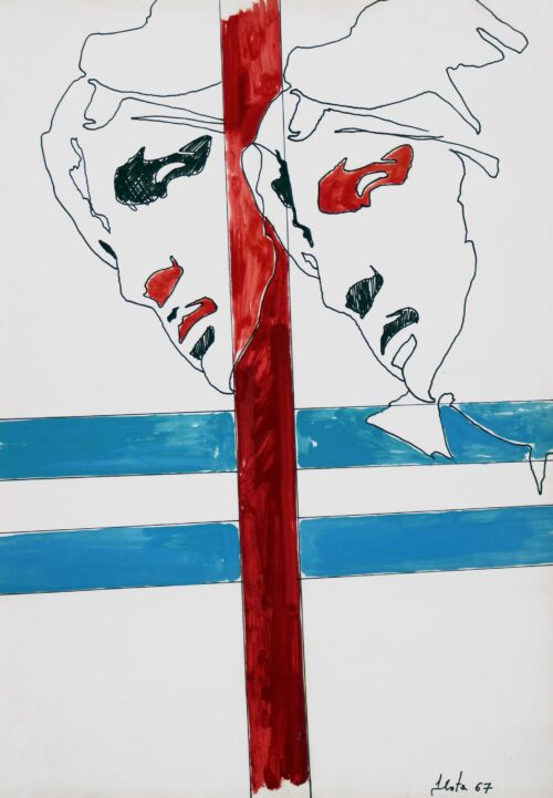 1967<br>pennarello e smalto su carta<br>cm 70x50